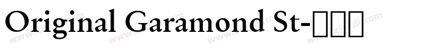 Original Garamond St字体转换